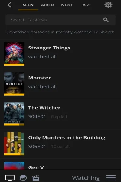 maintain streaming watchlist