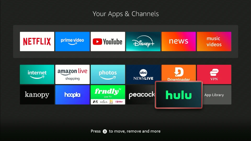 select hulu tile