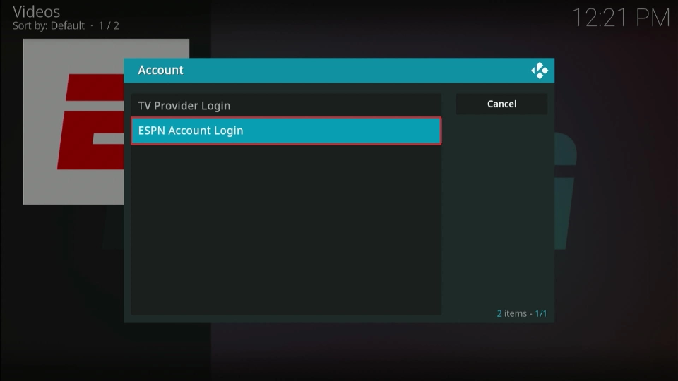 select espn account login
