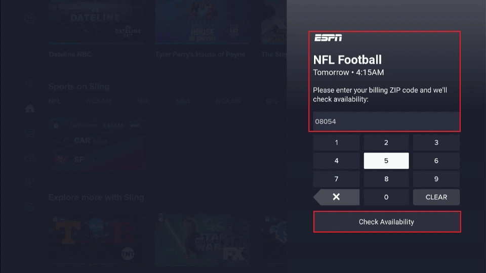 enter zip code to check availability