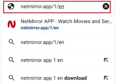 enter netmirror apk
