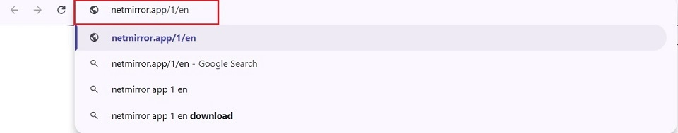 open browser and enter url