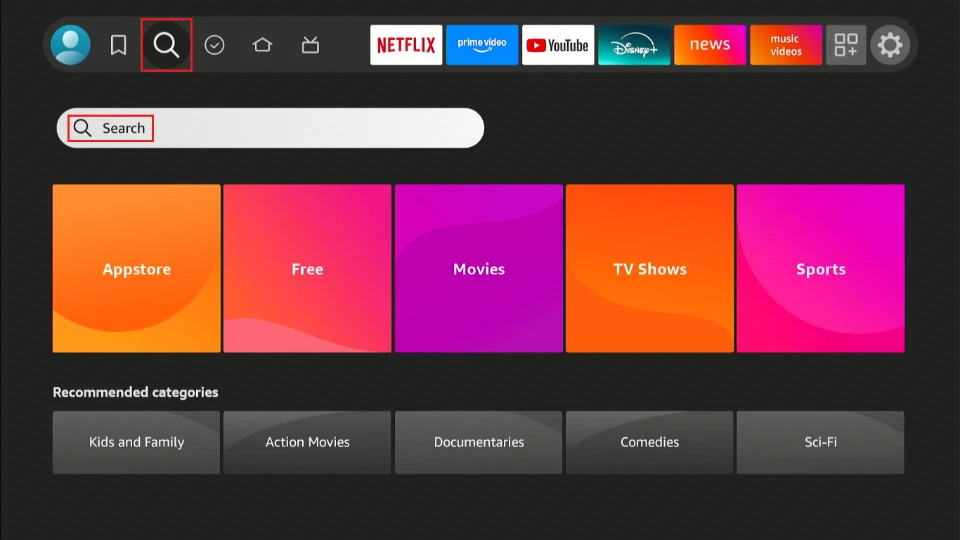 select find and then search