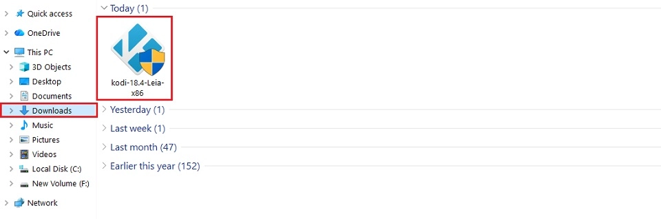 go to downloads and select exe file