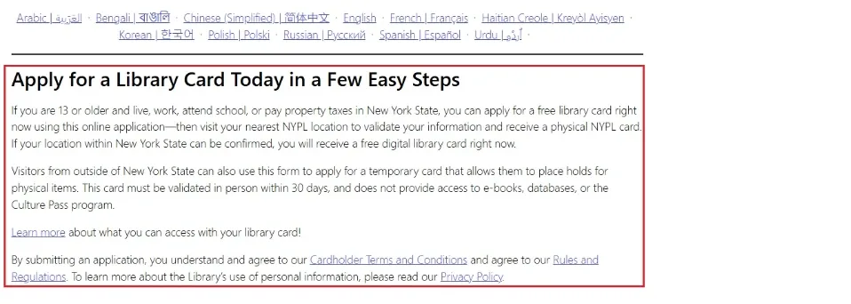 read application steps and apply