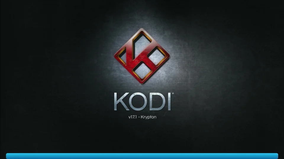 kodi 17.1 homescreen loading