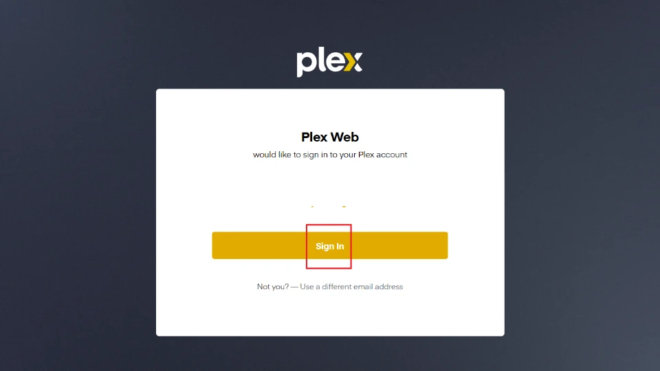 choose sign in option