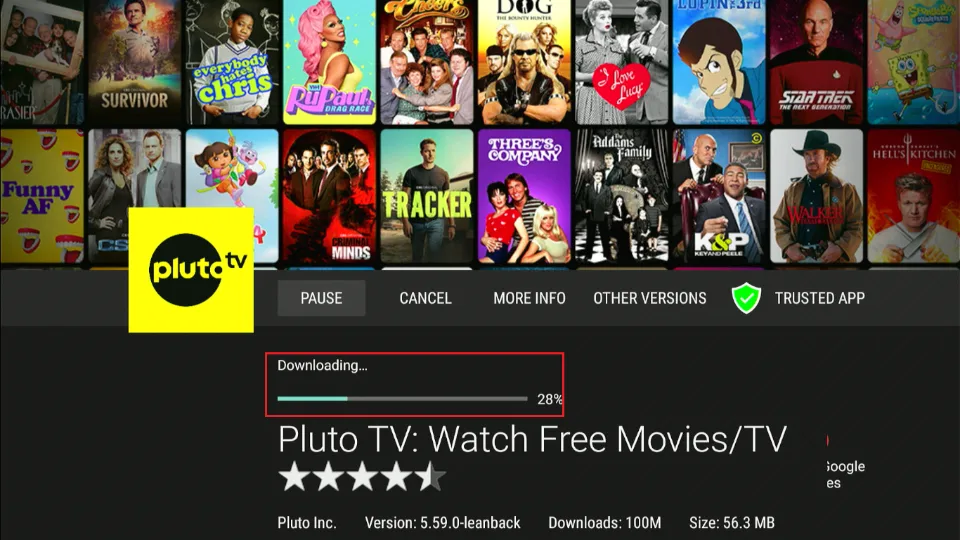 app will start downloading