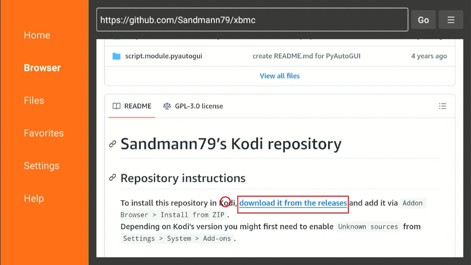 click on the releases page