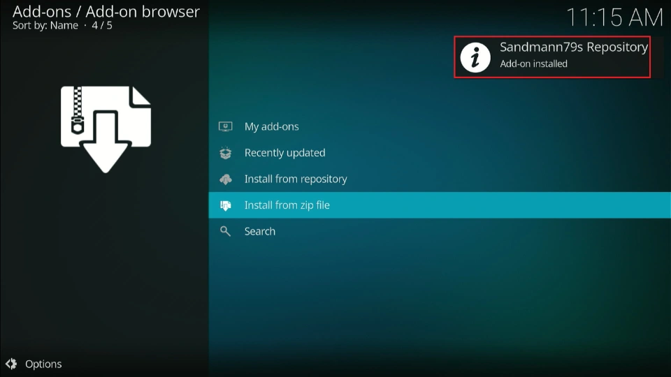 sandman repository installed