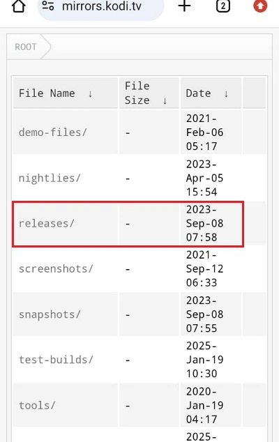 check kodi website on phone