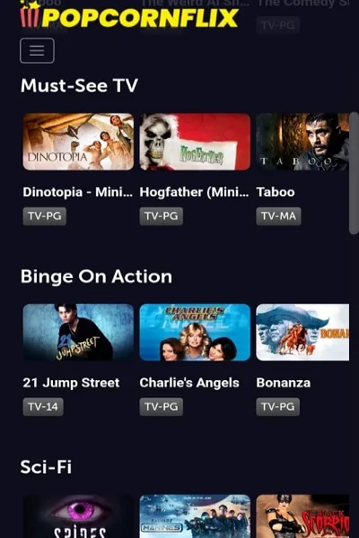 TV Shows section