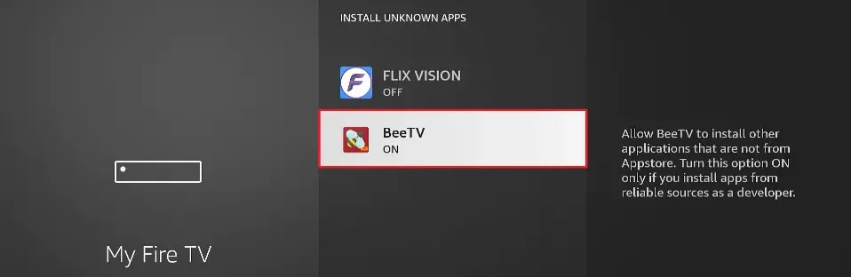 turn bee tv on