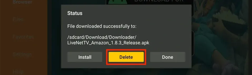 delete apk