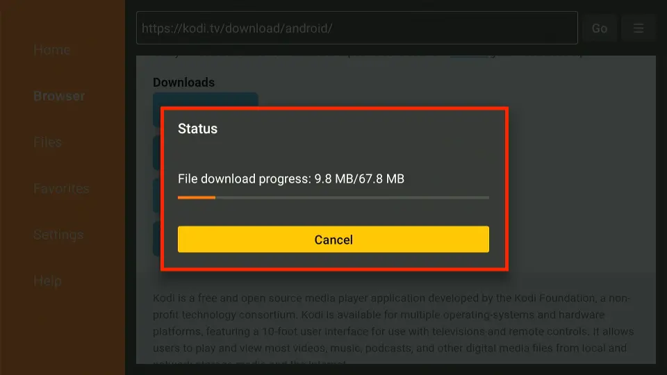 wait for the download to complete