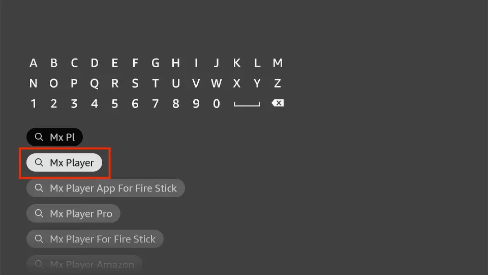 search for MX Player