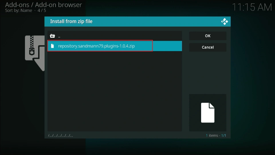 choose the repo zip file