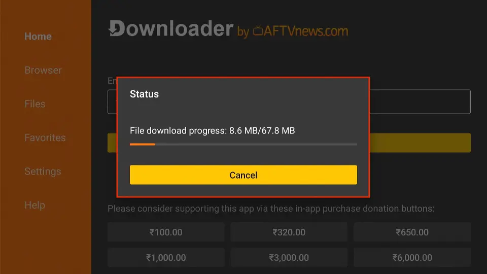 wait for the download