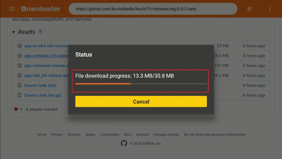 wait for the download